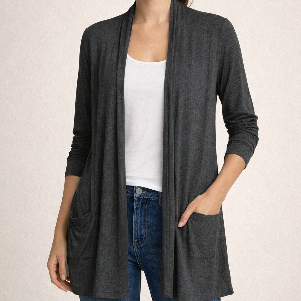 Women's dark gray cardigan 2X #casual #business casual #office